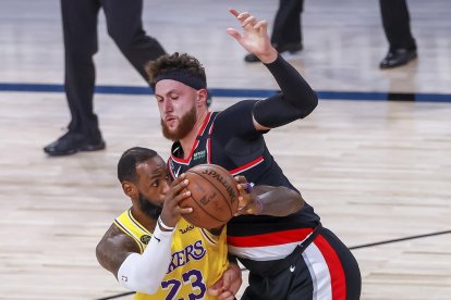 LeBron James, en una acció del partit contra el Portland.