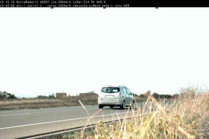 El vehículo sorprendido el sábado a 197 km/h por la C-14 en Ciutadilla.