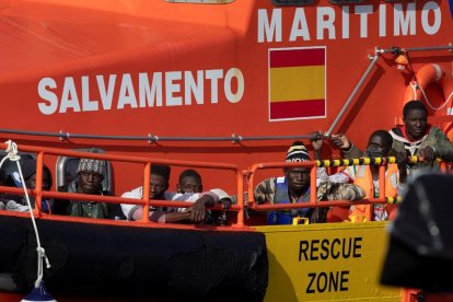 Una de las embarcaciones rescatadas el pasado sábado. 