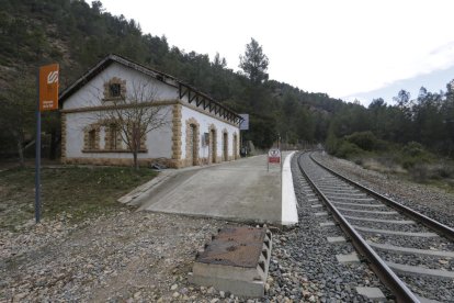 Imagen de la estacIón de Vilanova de la Sal del pasado mes de abril.