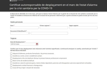 Descarrega't el certificat web d'Interior per a desplaçaments