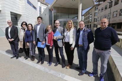 Los candidatos del PP al Congreso y al Senado, ayer en Lleida.