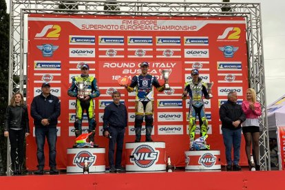 Jaume Gaya, subcampeón de la cita europea de Italia de Supermoto