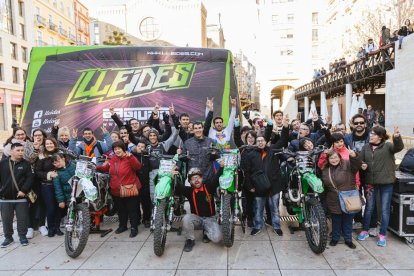 Els membres de Down Lleida, a la IV Mototeràpia del Lleides