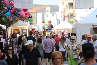 Imatge dels visitants que van acudir ahir a la Fira de Sant Bartomeu d’Artesa de Segre.