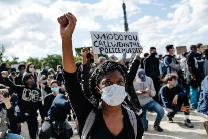 Una de las protestas en París tras las muerte de George Floyd.