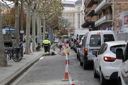 Embussos per obres a la rambla Ferran