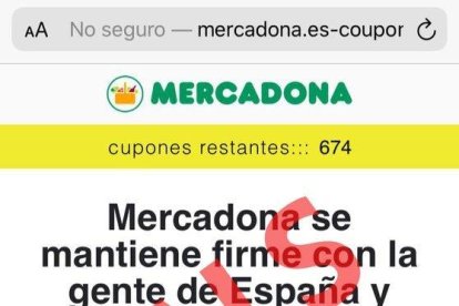 Nova estafa suplantant Mercadona