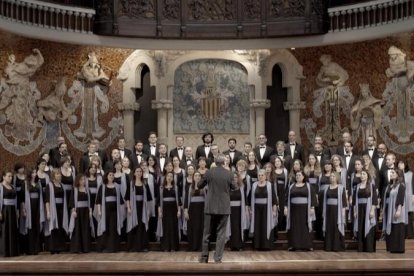 Un concert a la impressionant sala del Palau de la Música Catalana.