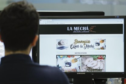 Un usuario consulta la web de Magrudis.