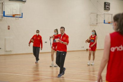 Bernat Canut, durante la concentración que lleva a cabo estos días la sub-18 española en Barcelona.