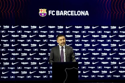 Josep Maria Bartomeu compareció por segundo día, esta vez para anunciar su dimisión.