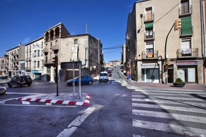 La zona de Cervera en què se substituiran els semàfors.