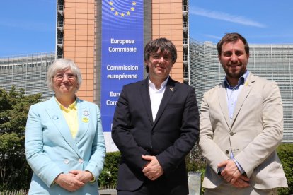 Clara Ponsatí, Puigdemont y Comín en una imagen de archivo.