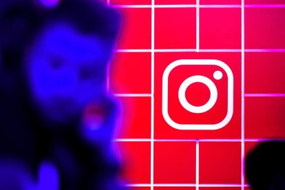 The instagram logo at the Gamescom gaming convention in Cologne, Germany, 21 Augusto 2019.