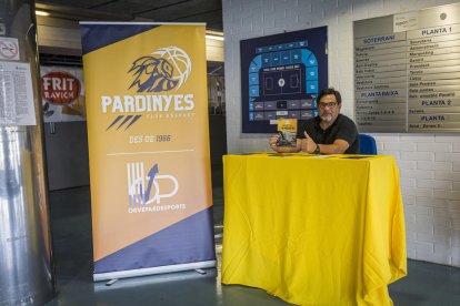 El president Jordi Mauri a la zona del pavelló del Pardinyes.
