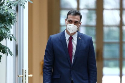 Pedro Sánchez, jefe del Ejecutivo español, ayer.