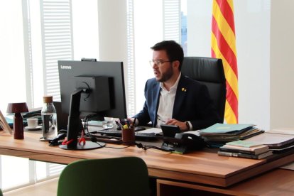 El vicepresident y candidato a president de ERC, Pere Aragonès.