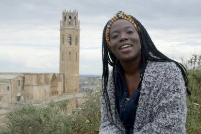 Yolanda Sey visita Lleida para conocer el catalán de Ponent.