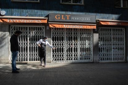 Lugar en el que dormía la tercera víctima del asesino en serie de Barcelona, ayer.