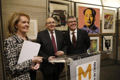 Inauguració el març passat de la mostra amb obres cedides per Antoni Gelonch al Museu de Lleida.