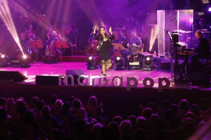 Un instante del concierto de ayer en el auditori Enric Granados. 