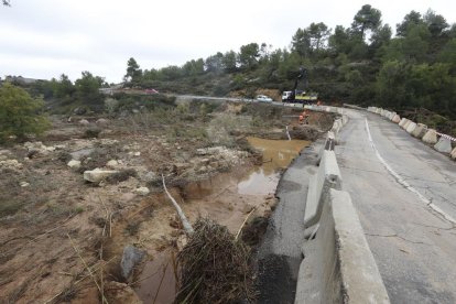 La carretera al Vilosell aquest dijous.