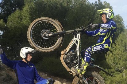 Marc Cots, durante una de las zonas del recorrido de Almenar.