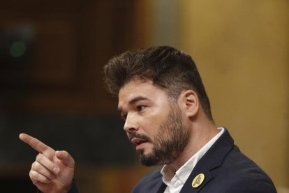 El portavoz de ERC en el Congreso, Gabriel Rufián.