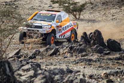 isidre Esteve ha empezado con prudencia en el Dakar, pero ya está en el Top 30.