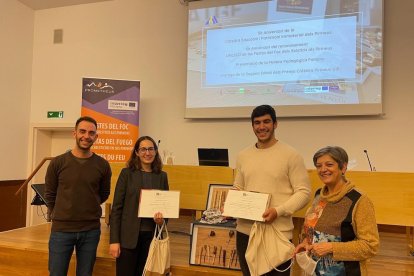 Entrega dels premis, ahir a la facultat d’Educació de la UdL.