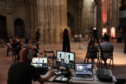 Experiencia acústica 'Liquid Drone', en la nave central de la Seu Vella