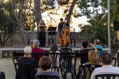 El conjunt New Tango Project va omplir ahir a la tarda la plaça davant del Museu de Lleida.