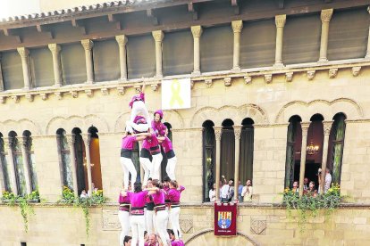 Els Castellers de Lleida, a les Festes de la Tardor del 2019.