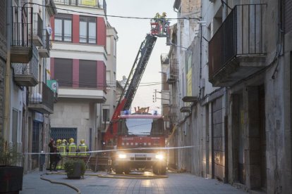 El inmueble quemado esta situado en la calle