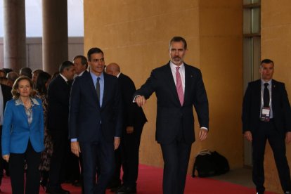 El rey Felip y Pedro Sánchez.