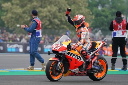 Marc Márquez, en una imatge d’arxiu amb la seua Honda.