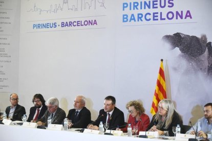 Foto d’arxiu d’una de les taules de treball de Pirineus-Barcelona 2030.