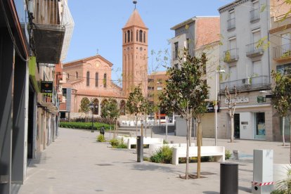 Imatge d'arxiu de la plaça Manuel Bertrand de Mollerussa.