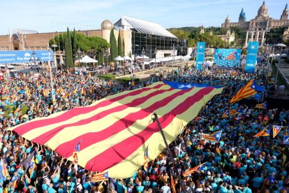 Acte final de la manifestació de la Diada el passat 11 de setembre del 2019.