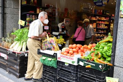 Una frutería en Madrid.