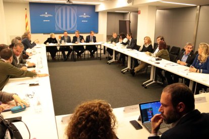 La reunió institucional ahir per fer balanç dels ajuts atorgats als municipis.