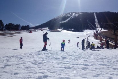 La zona de debutantes de las pistas de Port del Comte.