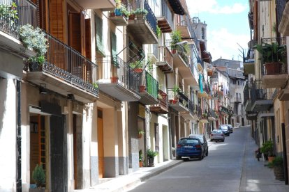 Vista d’arxiu del centre urbà d’Oliana.