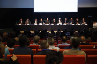 Asamblea general ordinaria de Actel, ayer, en La Llotja de Lleida.