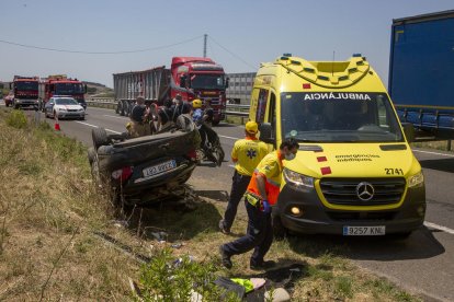 Un dels vehicles implicats en la col·lisió a l’Ll-11.