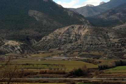 Vista de los terrenos del futuro polígono de Organyà.