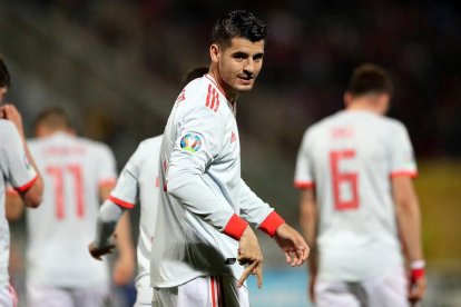 Morata va ser l’autor dels dos gols de la selecció espanyola a Malta.