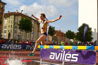 Aida Alemany, durante una competición.