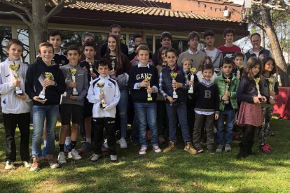 En la imagen, los ganadores del campeonato social del CT Lleida.